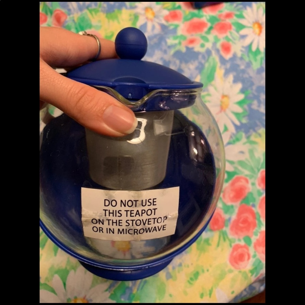 Tea Infuser For Tea Leaves Blue Color - Picture 2 of 4